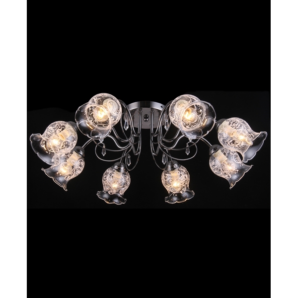 Потолочная люстра Natali Kovaltseva 11432 11432/8С DARK CHROME