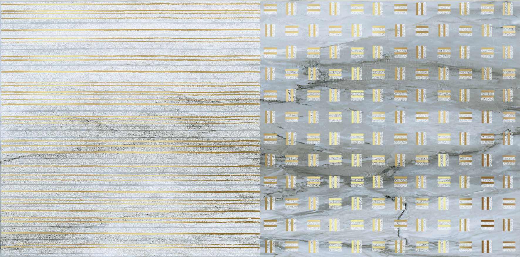Керамогранит Brennero Decor Lumia Gold Blu Lapp/Rett 30x60 (комп/2 шт)