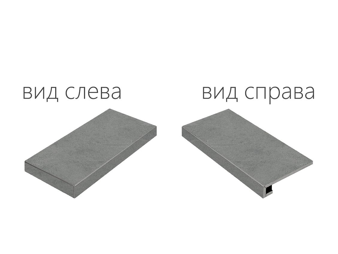 Ступень угловая левая Italon Materia Carbonio Scalino Angolare Sinistro 620070000824 60х33