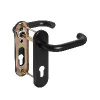 Ручка дверная FP.DH72.0433 SS 201 BLACK с пружиной, нержавейка 201, черный, квадрат 9x140 мм