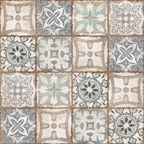 Керамогранит Cersanit Majolica brown глаз. многоцветный (C-MA4R452D) 42x42