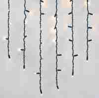 Уличная светодиодная гирлянда Uniel бахрома 220V теплый белый ULD-B3010-200/TBK Warm White IP67 UL-00003934