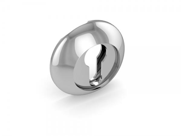 Накладка дверная с круглым основанием под цилиндр Fuaro ET RM CP-8 хром