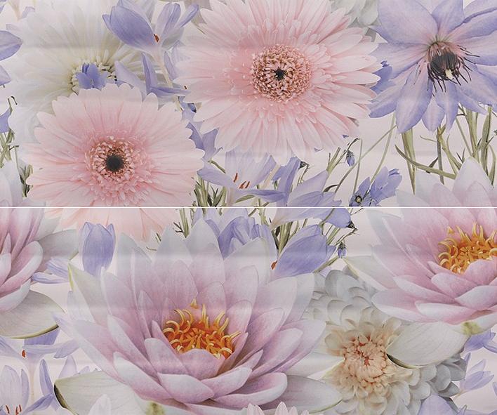 Плитка керамическая Gracia Ceramica Aquarelle lilac 01 панно 50х60