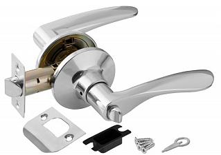 Ручка защелка (кноб) дверная нажимная Punto 6020 CP-B фик. хром