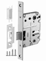 Замок дверной межкомнатный сантехнический Fuaro Plastic P72-50 SN матовый никель пласт.яз.