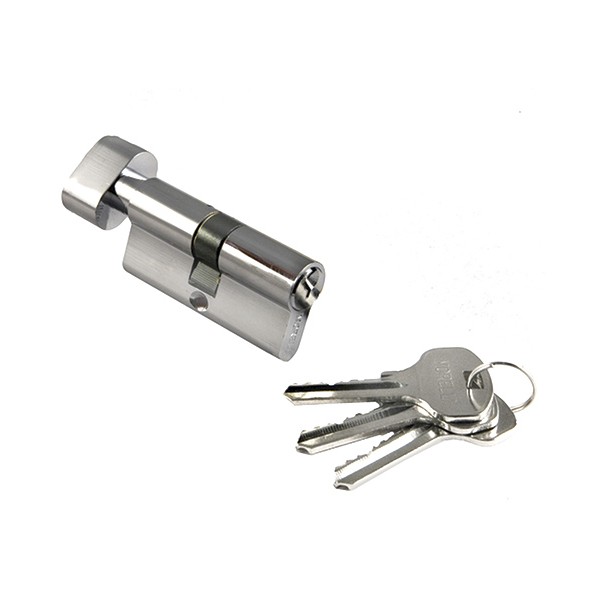 Цилиндр для замка Morelli 50CK PC хром ключ/вертушка