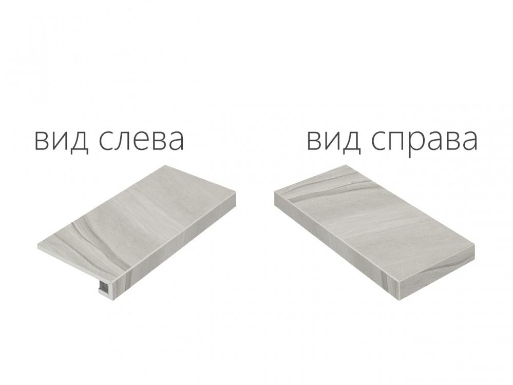 Керамогранит Italon Wonder Графит угл правая натур. рет. ступень 33х60