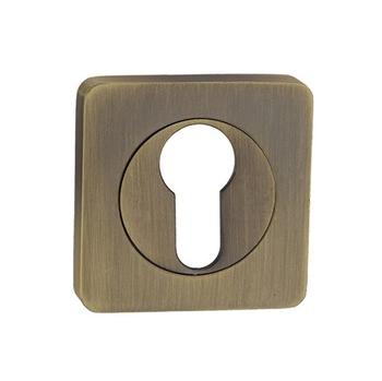 Накладка дверная с квадратным основанием под цилиндр Fuaro ET KM AB/GP-7 бронза/золото