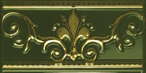 Плитка керамическая Almera Ceramica Noblesse Cenefa Noblesse Verde Botella бордюр 10х20