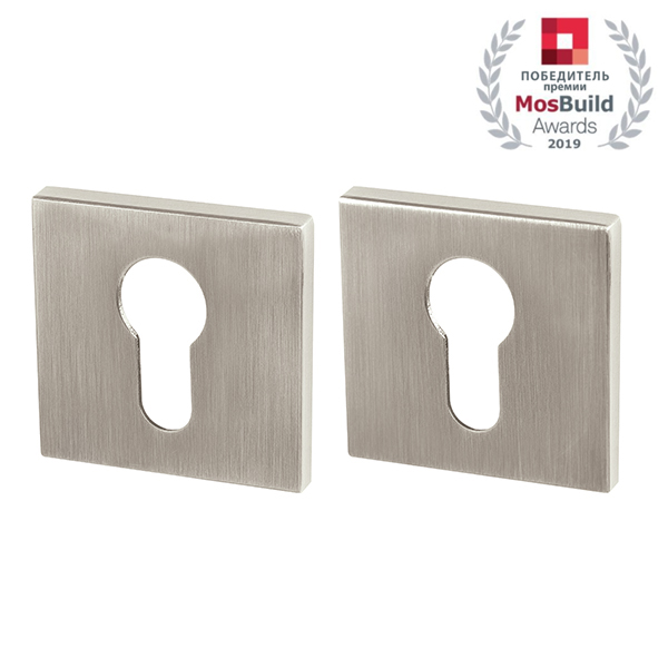 Накладка дверная с круглым основанием под цилиндр Armadillo CYLINDER ET USS SN-3 матовый никель