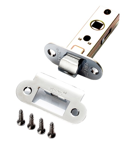 Защелка дверная межкомнатная RENZ INL 5-45 oval С овальн. планка, хр.бл.