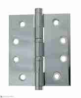 Дверная петля универсальная латунная с плоским колпачком Venezia CRS009 102x76x3 полированный хром