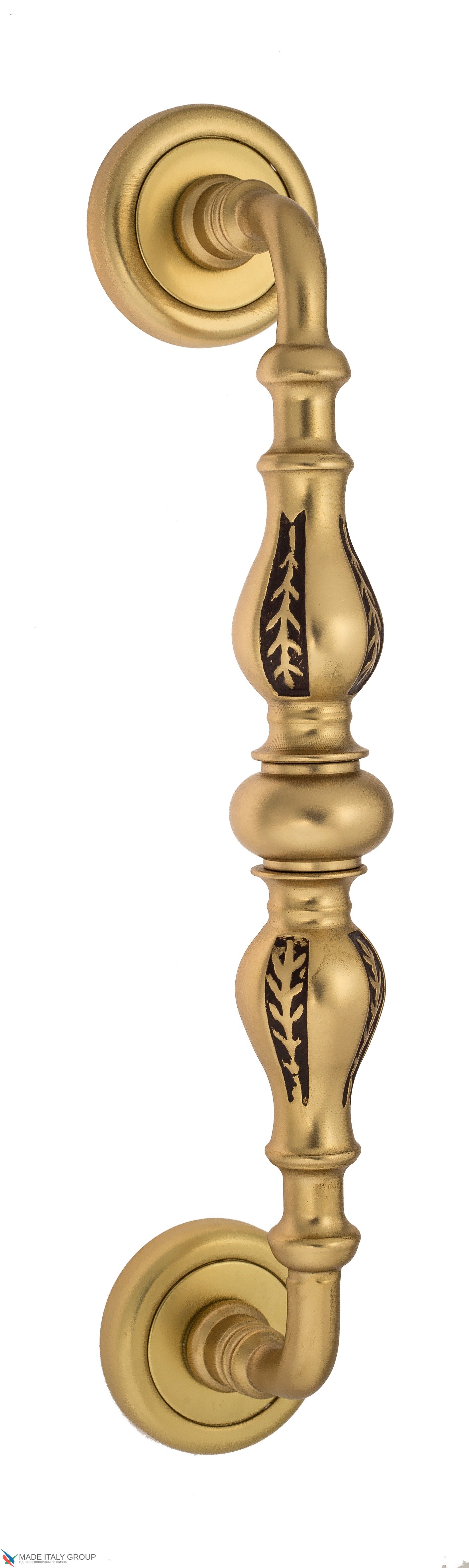 Ручка скоба Venezia "GIFESTION" 280мм (230мм) D1 французское золото + коричневый