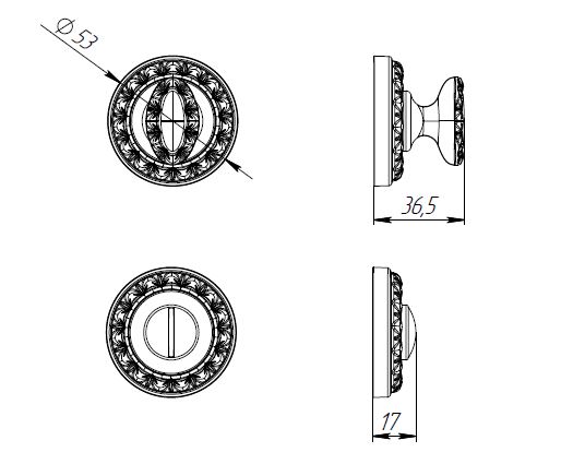 Завертка сантехническая Punto BK6 MT CF-17 кофе