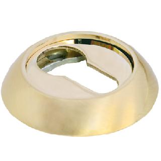 Накладка дверная с круглым основанием под цилиндр Morelli MH-KH SG/GP матовое золото/золото