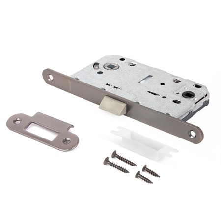 Замок дверной сантехнический пластиковый язычек Apecs 5300-P-WC-GRF графит
