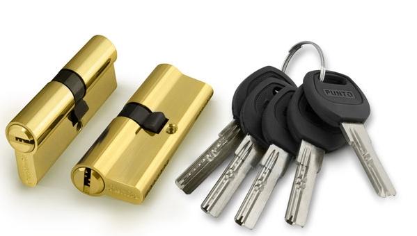 Цилиндр для замка Punto A200/60 mm PB ключ/ключ