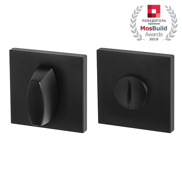 Завертка дверная сантехническая Armadillo Urban SLIM WC-BOLT BK6 USS BL-26 Черный