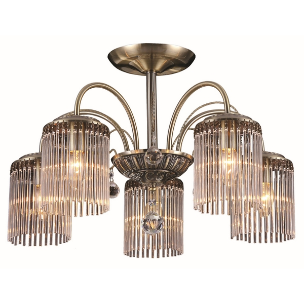 Потолочная люстра Natali Kovaltseva Olbia OLBIA 11397/5C ANTIQUE