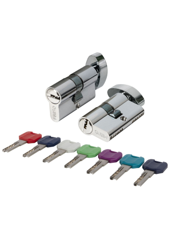 Цилиндровый Punto (Пунто) механизм MaxPro7002Knob70mm(30+10+30) SSC сатин.хром 7key с вертушкой