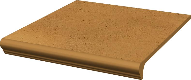 Плитка клинкерная ступень прямая с капиносом Paradyz Aquarius Brown 30х33,3