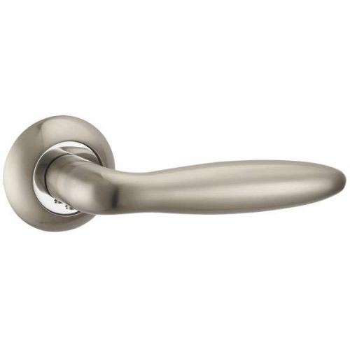 Ручка дверная межкомнатная Punto Basis TL SN/CP-3 матовый никель/хром