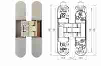 Петля дверная скрытой установки Krona Koblenz Kubica 7080 DXSX 80кг. мат.никель