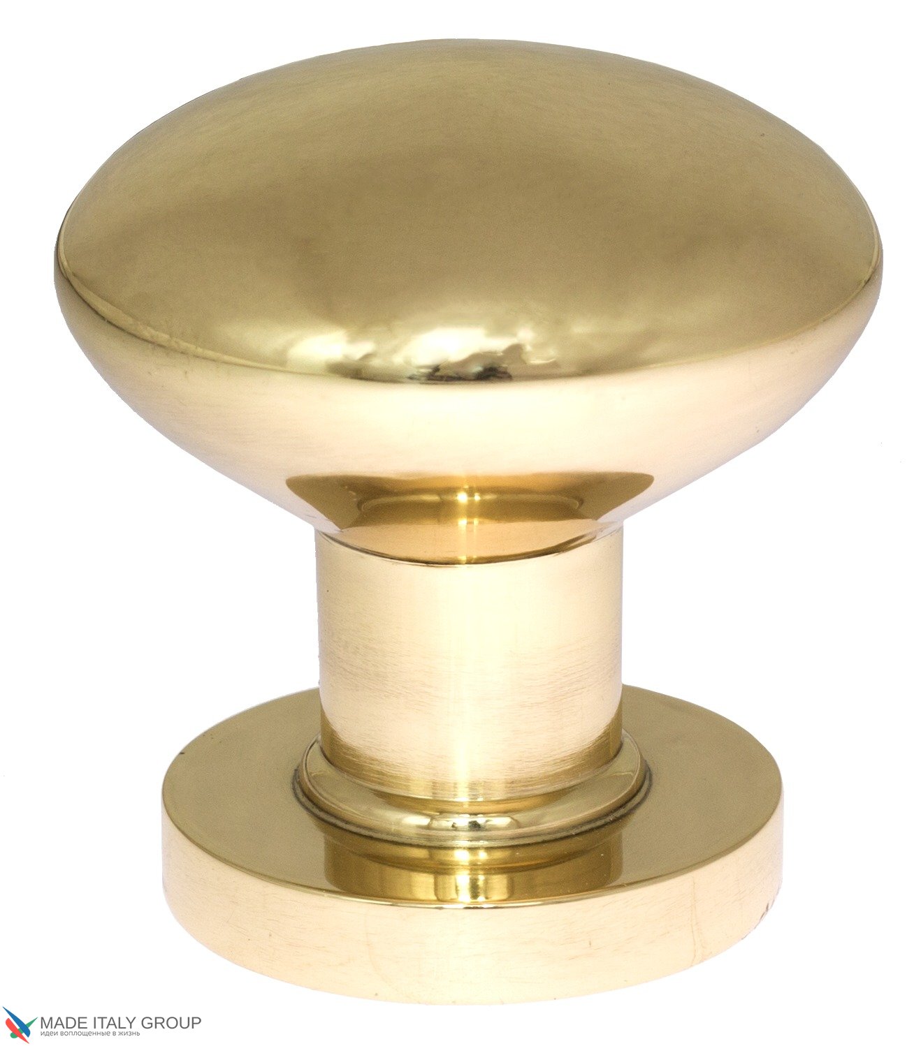 Ручка дверная кноб Venezia P20 Ø65 полированная латунь