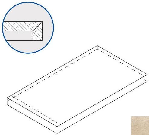 Ступень угловая левая Italon Materia Magnesio X2 Scalino Angolare Sx 620070000858 60х33