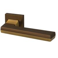 Комплект на 3 двери - Ручка дверная межкомнатная Armadillo Urban Groove USQ5 BB/SBB/BB -17 коричневая бронза