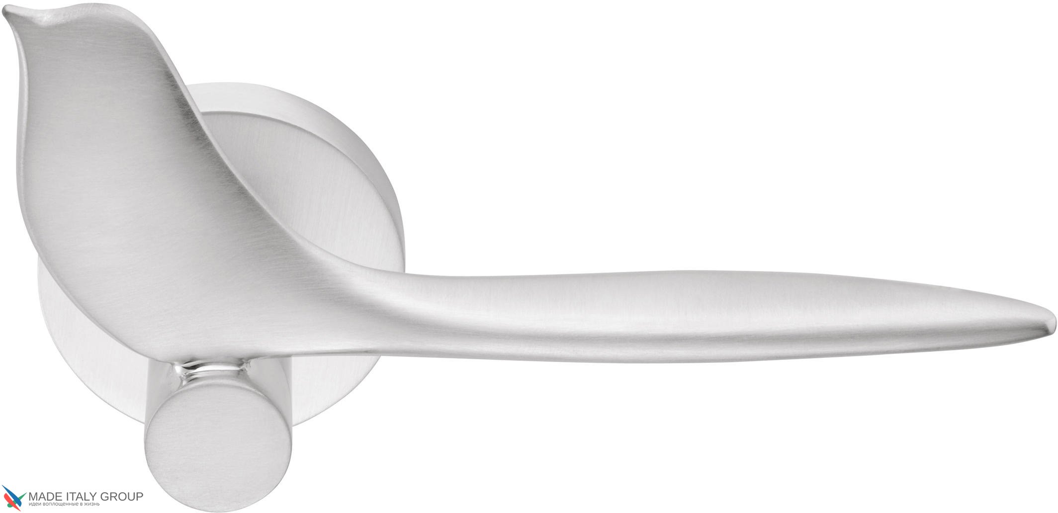 Дверная ручка на круглом основании COLOMBO Twitty TK11RSB-CM матовый хром