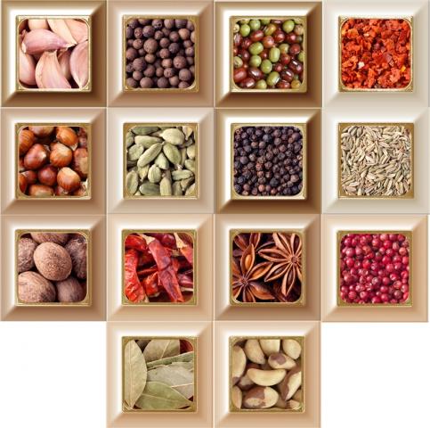 Плитка керамическая Absolut keramika Cube Kitchen Decor Mix 14 pz Cube Warm Kitchen декор 10х10