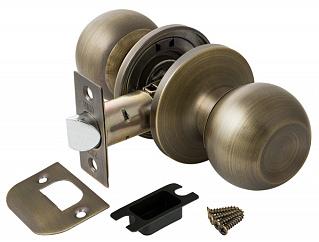 Ручка защелка (кноб) дверная круглая Punto 6072 MAB-P без фик. мат. бронза