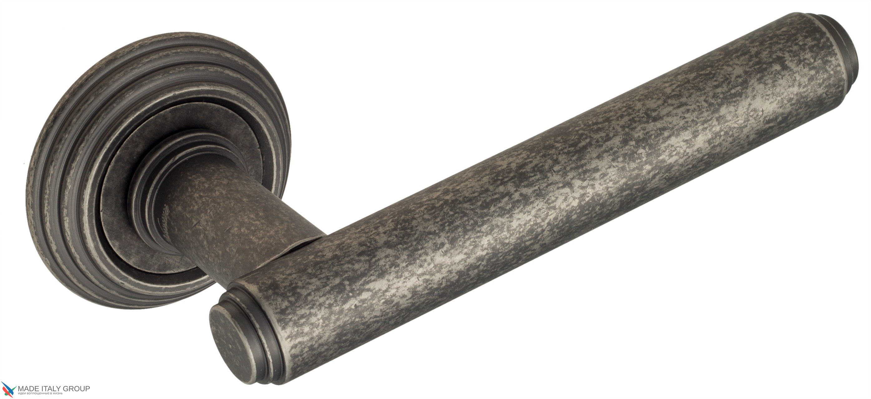 Дверная ручка Venezia "EXA" D8 античное серебро