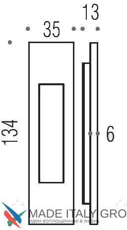 Ручка для раздвижной двери Colombo ID411-OM матовое золото