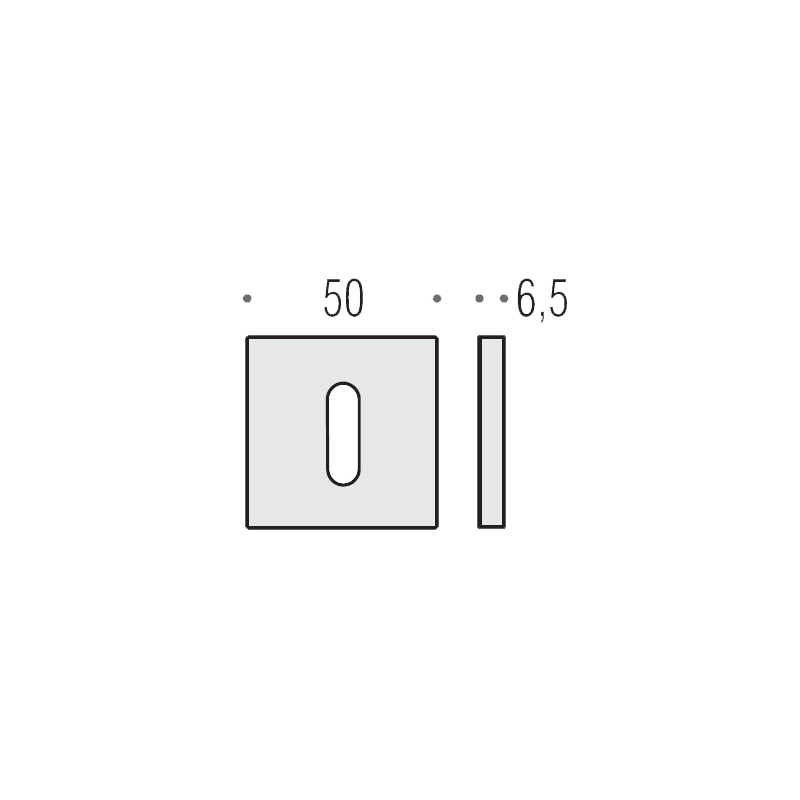 Накладка под ключ буратино на квадр. основании  Colombo MM13BB-GL графит