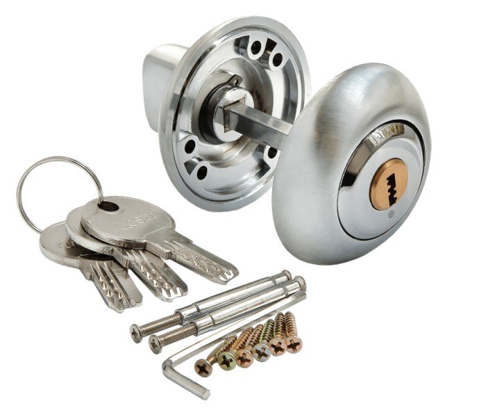 Завертка сантехническая с цилиндром Morelli MH-CYL SN/CP