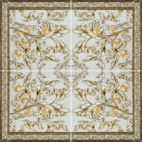 Керамогранит Infinity Ceramic Tiles Mola Di Bari Roseton Jade (4 шт.) декор 120х120