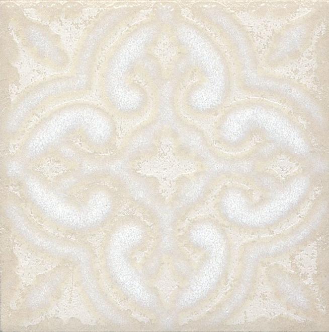Плитка керамическая Kerama Marazzi Амальфи орнамент белый STG\B408\1266 вставка 9,9х9,9