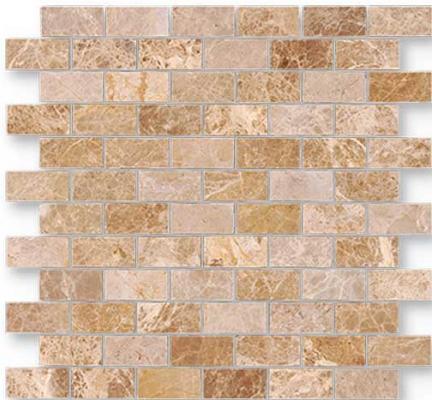 Мозаика Карамелле Pietrine Emperador Light MAT чип 23x48х4 29,8х29,8