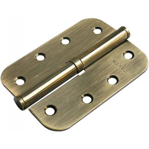 Петля разъёмная стальная скругленная левая Morelli MSD-C 100X70X2.5 AB L Левая. бронза