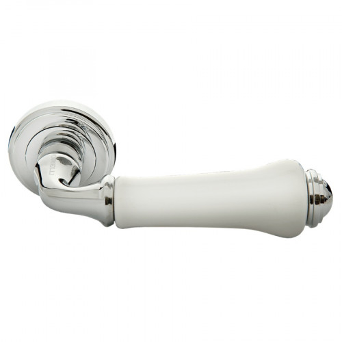 Ручка дверная межкомнатная Morelli MH-41-CLASSIC PC/W хром/белый