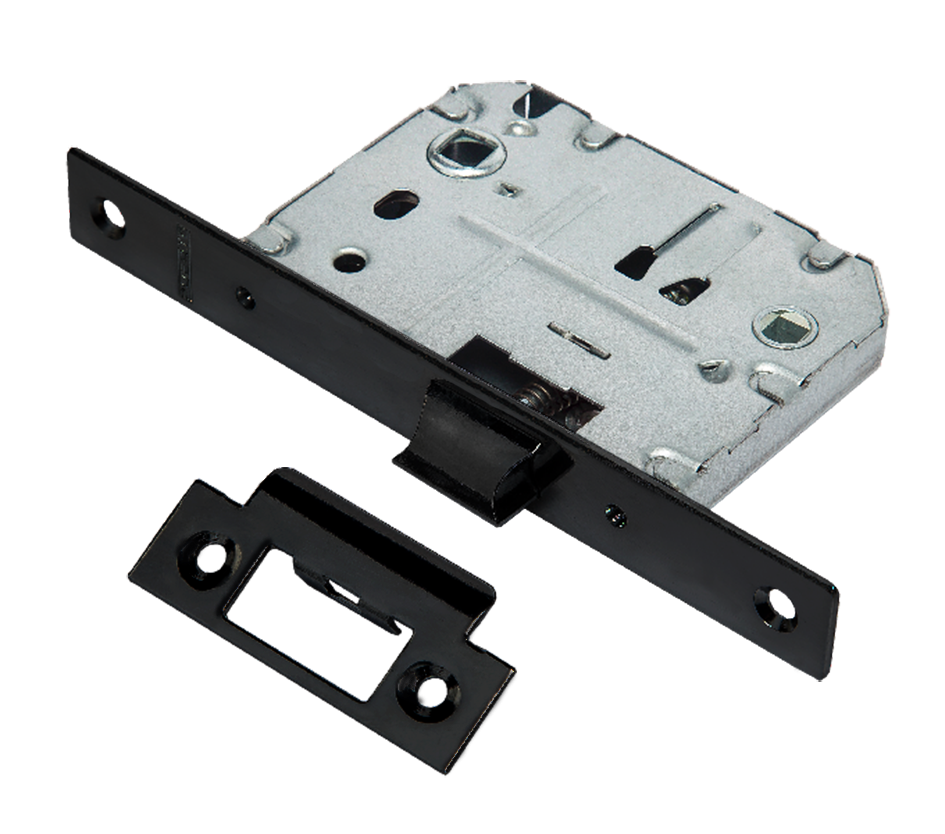 Защелка сантехническая PUERTO INLB 1070 Black с отверстием для завертки, черный