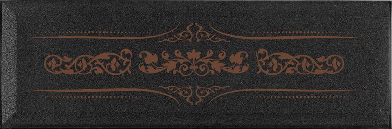 Плитка керамическая Absolut keramika Glass Decor Versalles Black Copper декор 10х30