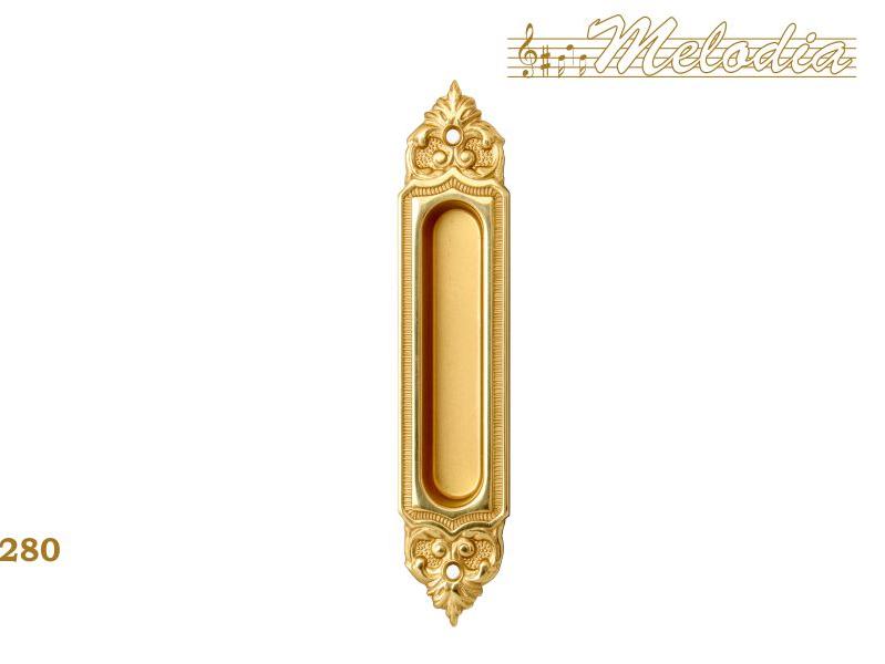 Ручки купе для раздвижных дверей Melodia 280/1 Полированная латунь