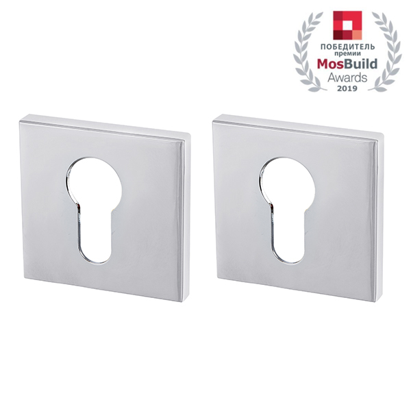 Накладка дверная с круглым основанием под цилиндр Armadillo CYLINDER ET USS CP-8 хром