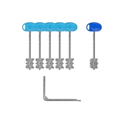 Комплект ключей для перекодируемых замков с торца двери Mottura 91.399/T1 MY KEY (60 мм)