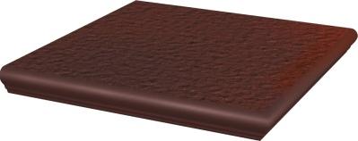 Клинкерная ступень угловая с капиносом Paradyz Cloud Brown Duro 33х33