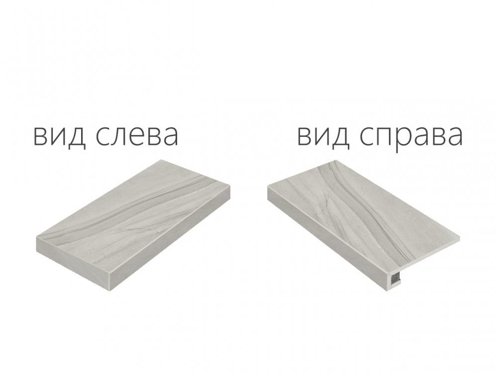 Керамогранит Italon Wonder Графит угл левая натур. рет. ступень 33х60